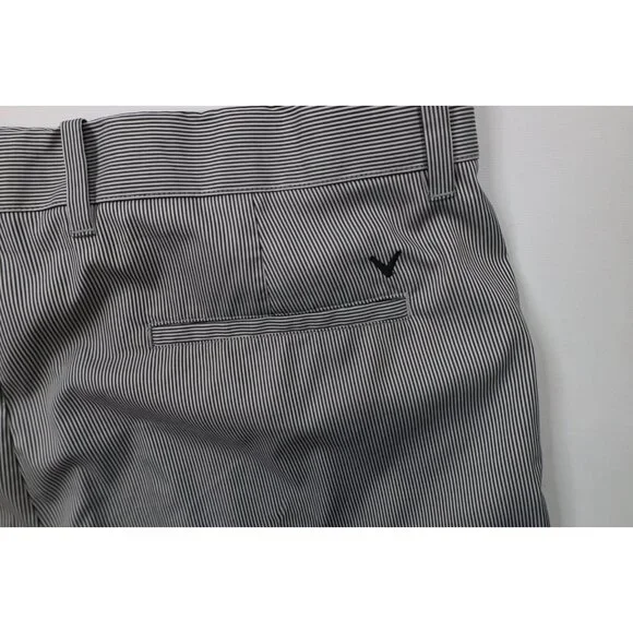 Vintage Y2K Callaway Golf Mens 36x30 Pinstriped Wide Leg Golfing Chino Pants